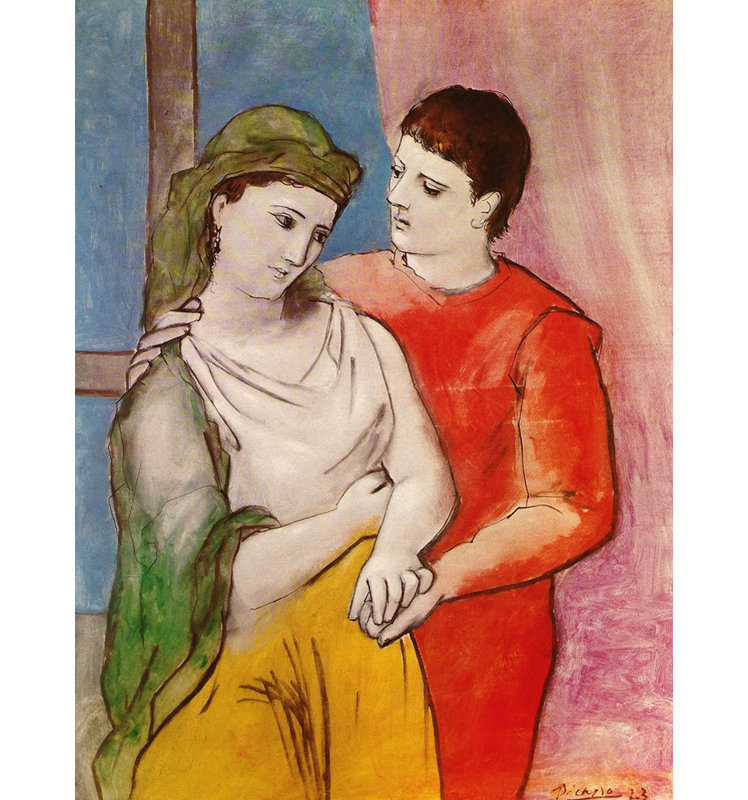 Amoureux, Beige, H 37 po x l 28 po