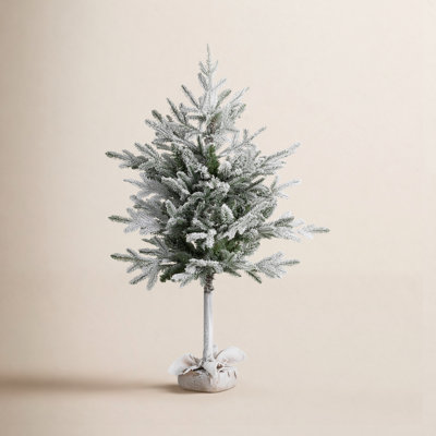 Artificial Flocked Pine Tree in Bag