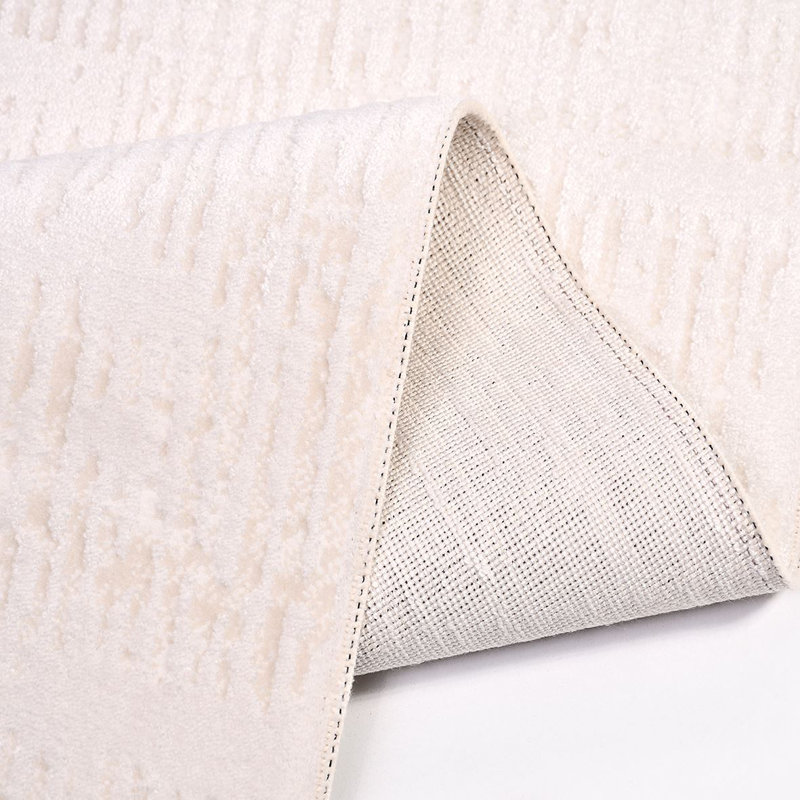 Tapis crème moderne antidérapant lavable à la machine