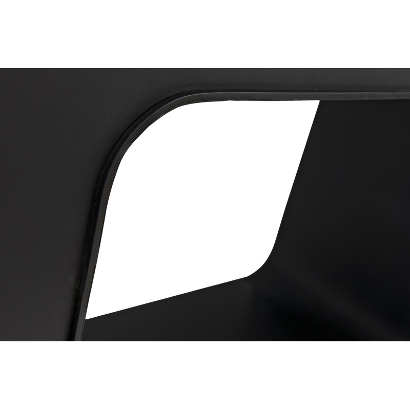Noir Shylock 60'' Black Steel and Wood Console Table