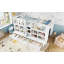 Lit mezzanine avec tablettes et rangements multiples-775267505