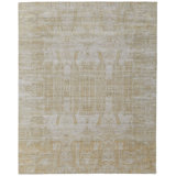 Eastfield Abstract Area Rug in Gold/Dash Ivory