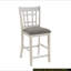 Ensemble de chaises de salle à manger décontractées à hauteur de comptoir en bois blanc antique antique