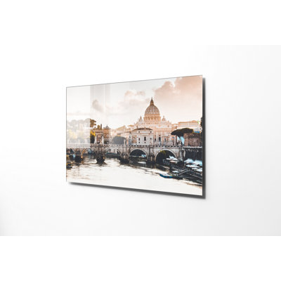 Peinture élégante en verre trempé, 17,7 po x 25,6 po | 100% verre trempé, épaisseur: 0,16 pouce | Superbe art mural pour la décoration intérieure, parfait pour le salon, la chambre à coucher et les espaces de bureau, durable et facile à nettoyer