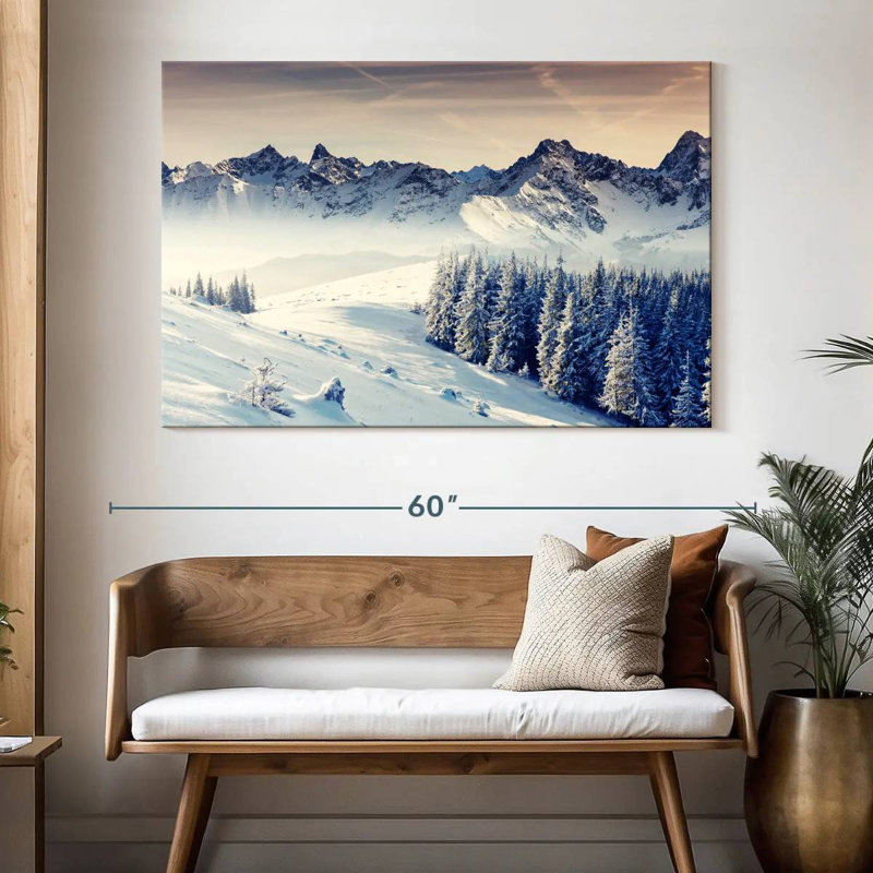 Alvord Winter Snowy Mountains, H 34 po x l 51 po