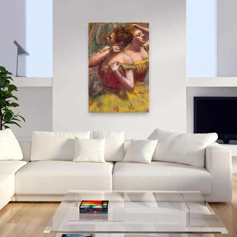 Deux danseuses - Impression d'art abstrait contemporain, H 48 po x l 32 po
