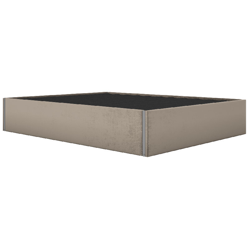 Sapan Upholstered Bed, King, Velvet Sand Storm