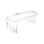 Bureaux rectangulaires bruns en bois massif-108352714