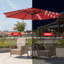 Parasol de marché solaire octogonal à DEL de 10 pi avec réglage de l'inclinaison, tissu résistant aux rayons UV, extérieur-358393803
