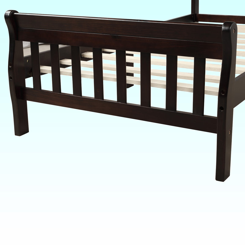 Lit plateforme simple, Brun