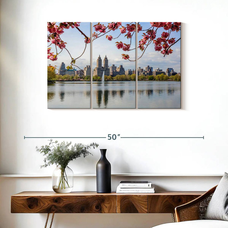 Sireci Central Park Cherry Blossoms, 24" H x 38" W