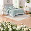 Ensemble de literie surdimensionné en coton turquoise, confort et style pour la maison