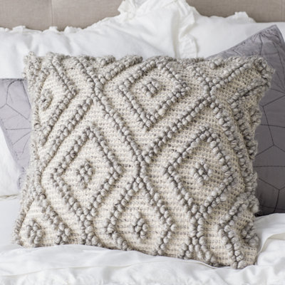 Geometric Cotton Blend Throw Pillow