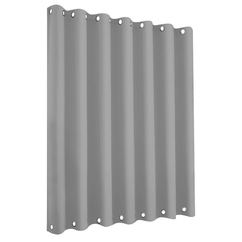Outdoor Blackout Curtain Single Panel, 100" W x 84" L, Gray