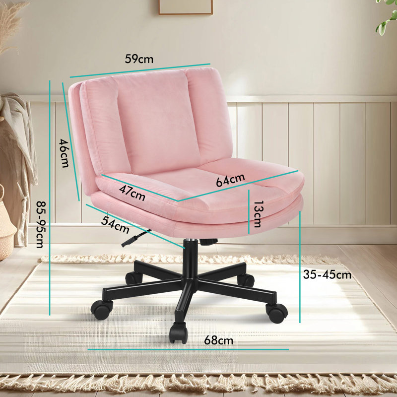 Criss Cross Chair, Pink, Velvet