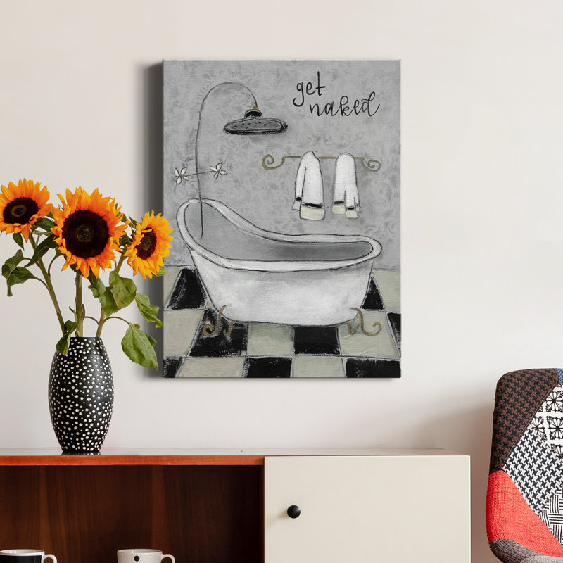 «Get N nu Bath» par Carol Robinson, reproduction d'art sur toile tendue, H 32 po x l 24 po x P 1 po