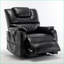 Fauteuils inclinables avec moteur de levage OKIN, plat à 180 °, capacité de 400 lb, siège très large | Polyuréthane gris anthracite | Assemblage facile