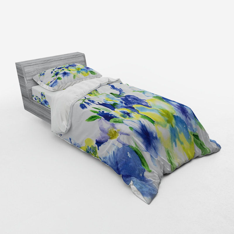 Farmhouse / Country Floral Duvet Cover, Twin XL Duvet Cover + 2 Additional Pieces