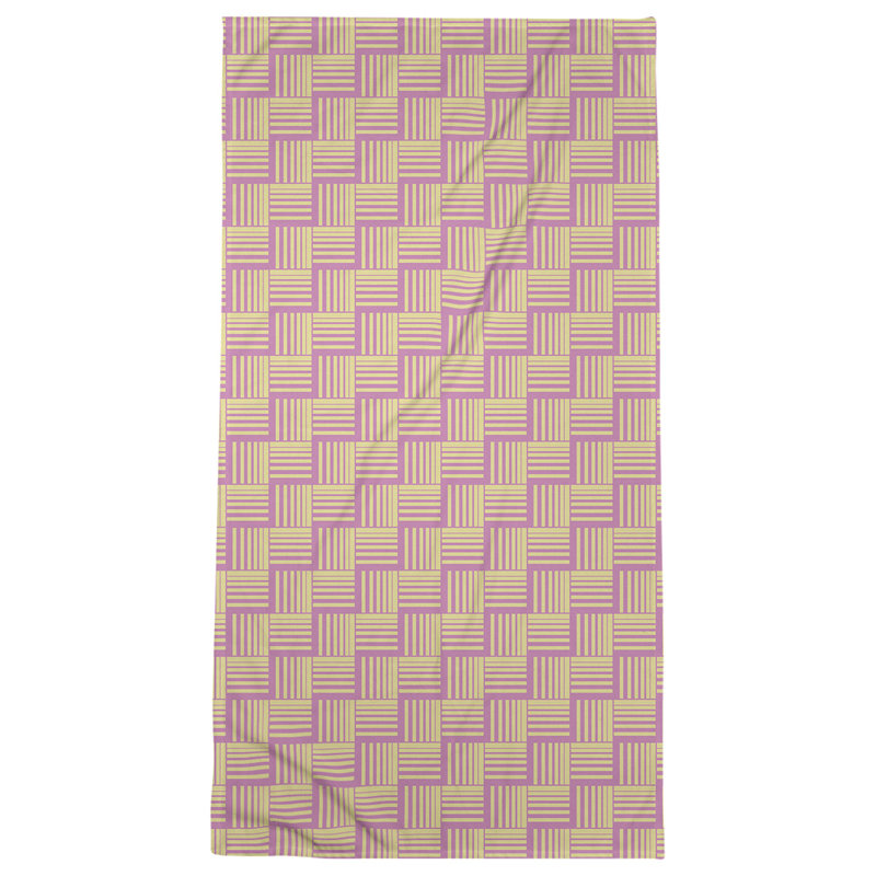 Jaya Bath Towel, Yellow/Light Pink