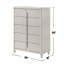 Commode 5 tiroirs en bois au fini blanc perle
