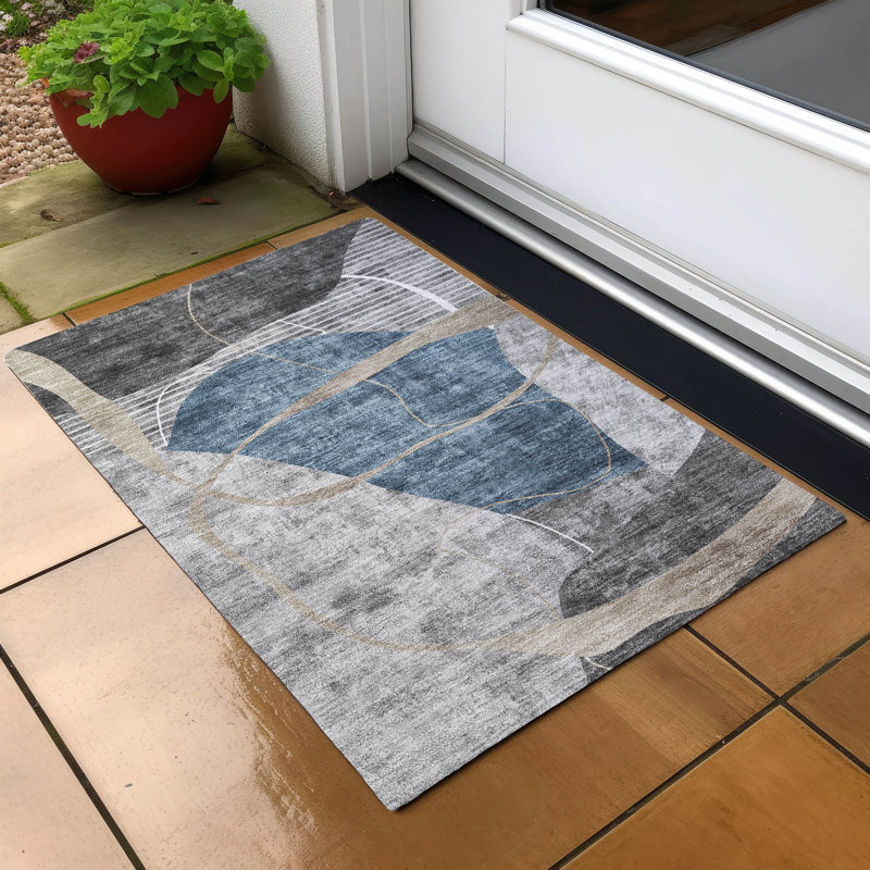Tapis intérieur / extérieur Cecelio, Rectangle 1 pi 8 po x 2 pi 6 po