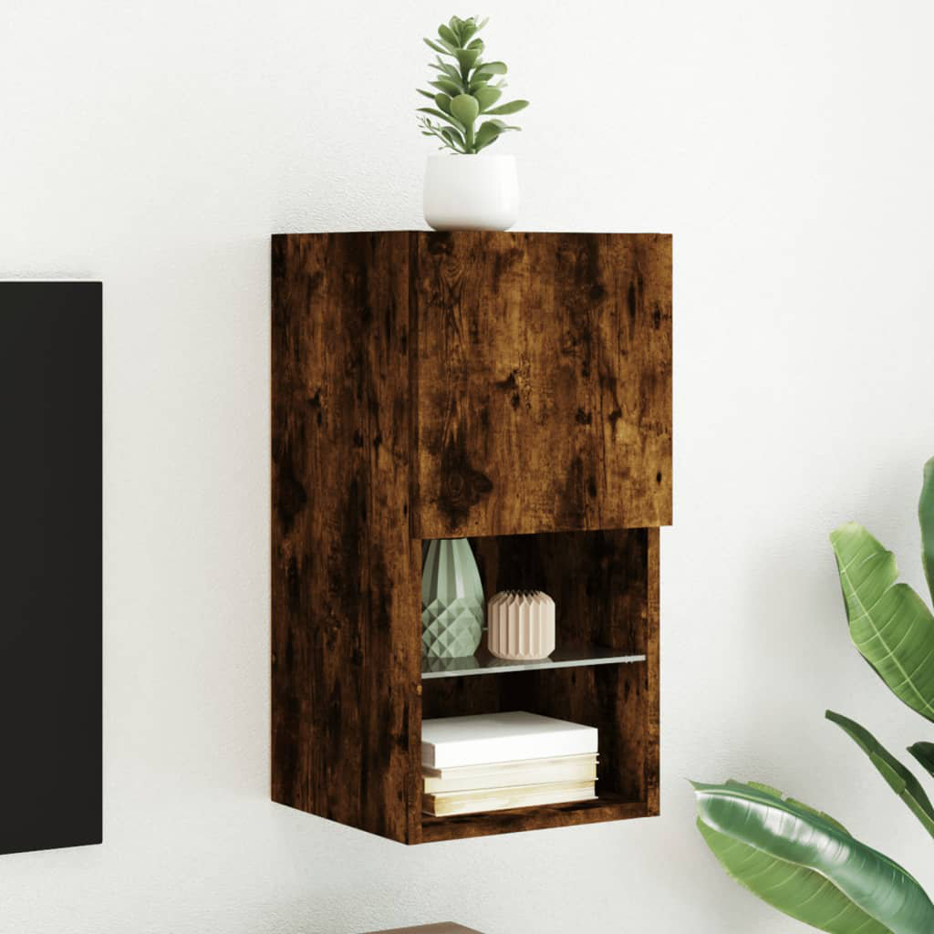 Metro Lane TV Cabinet With LED Lights Black 30.5X30x60 Cm