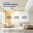  60-inch Modern Ceiling Fan with Light, 3 Solid Wood Blades, DC Motor, 6 Speeds, Downrod Mount for Bedroom, Living Room-2120946953