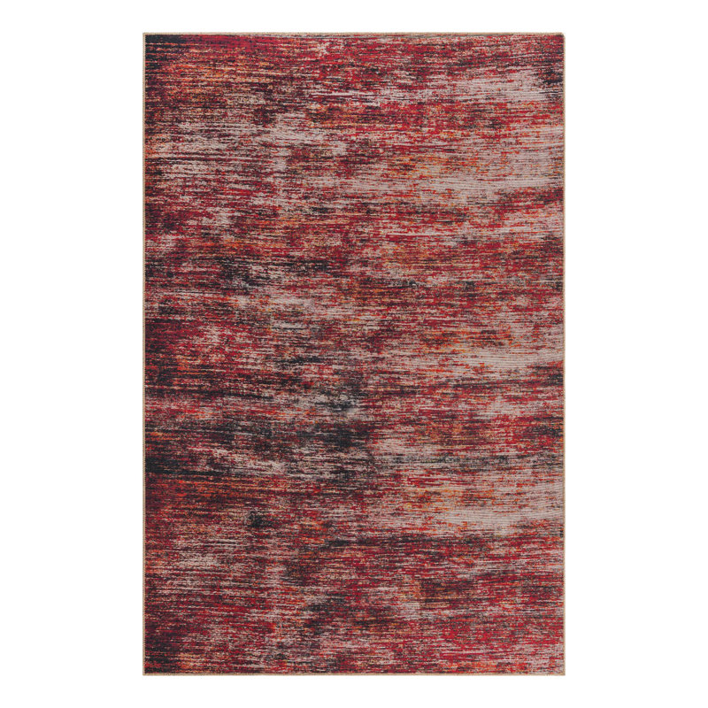 Tapis rouge / gris Montalto, Rectangle 6 pi x 9 pi