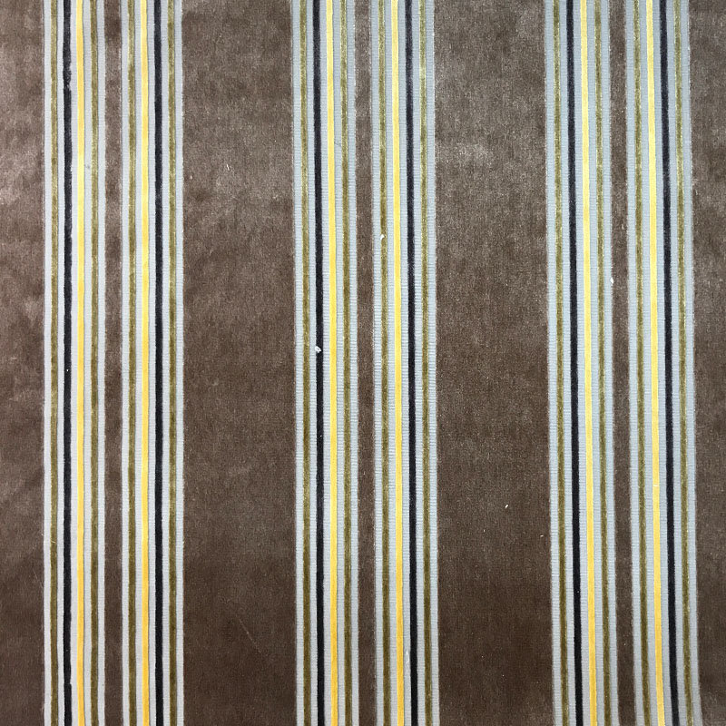 Striped Multicolor Velvet | Kira Fabric_KIRA, Mocha