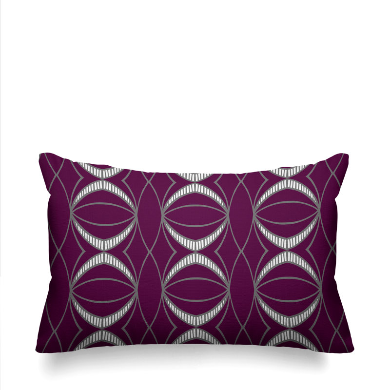 Coussin décoratif intérieur / extérieur Samira, Mauve