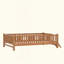 Lit plateforme en bois avec garde-corps-129021834