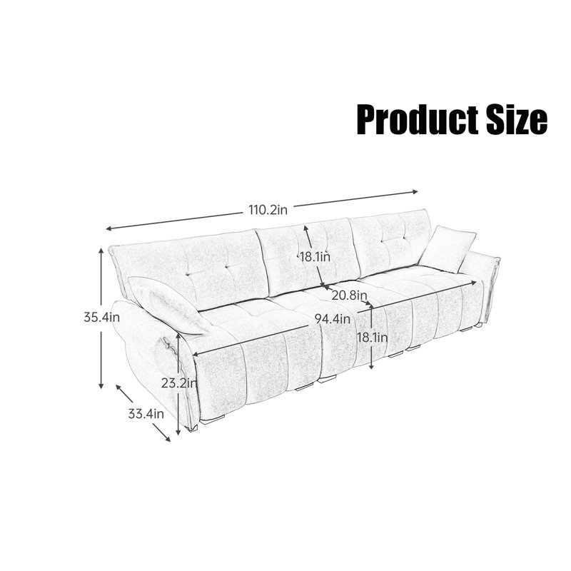3 - Seater Sofa Set, Orange