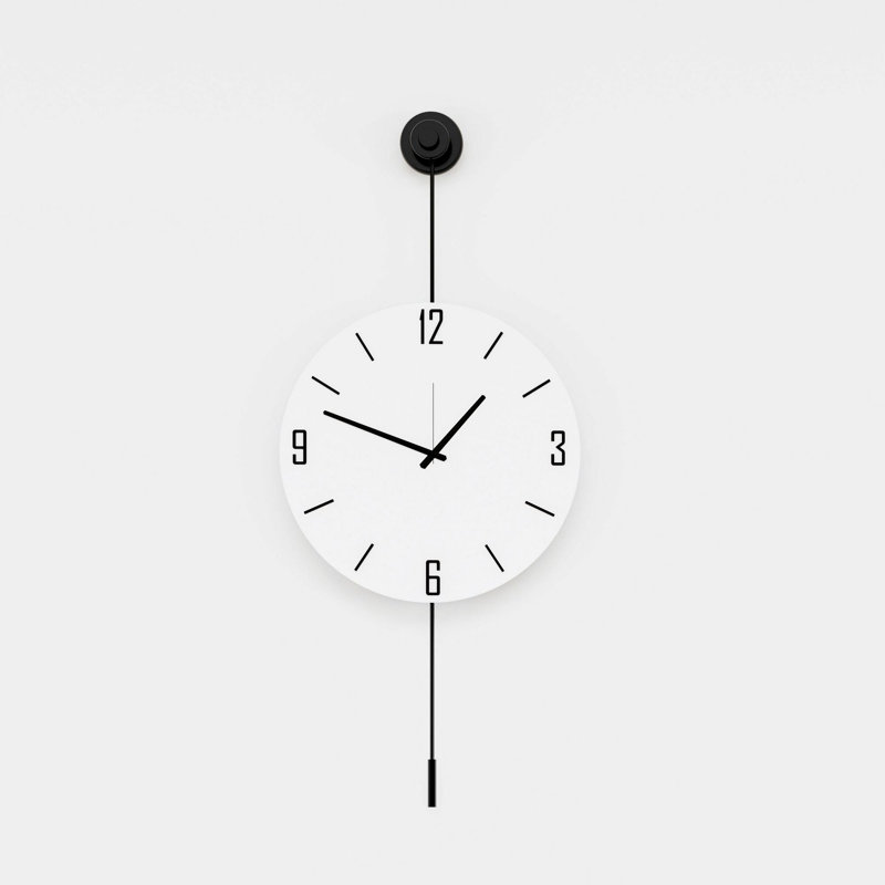 Elegant Black Decorative Metal Wall Clock, 14.6 x 31.5 x 2.8 inches | 100% Metal Construction, Lightweight at 5.5 lbs | Perfect for Home Décor & Office Wall Art, Stylish and Functional Timepiece