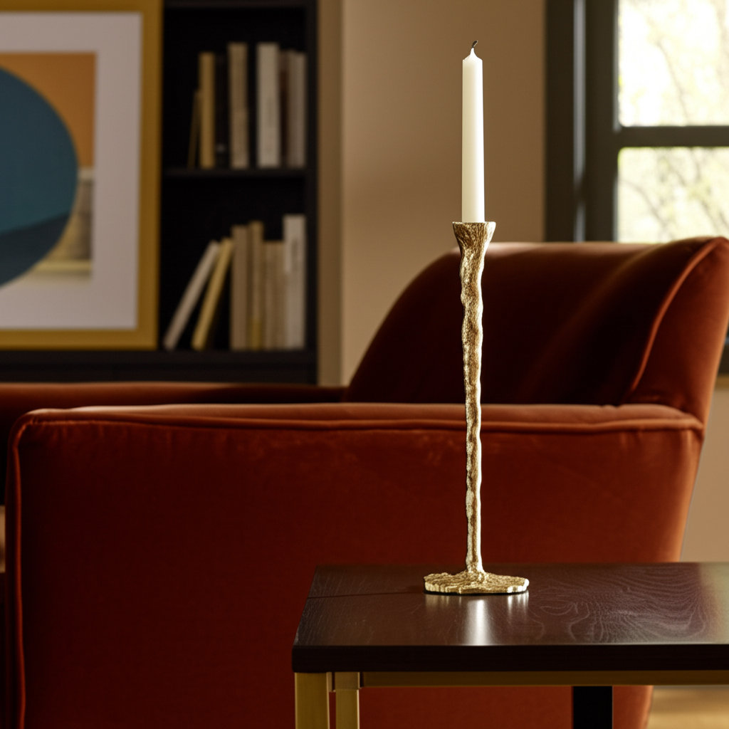Omni Candlestick Holder, 11" H x 5" W x 5" D