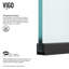 Meridian 34" W x 74" H Fixed Framed Shower Screen with 3/8" Glass-49608537