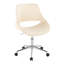 Chaise de bureau rembourrée en similicuir Najrin-974507023-980894814