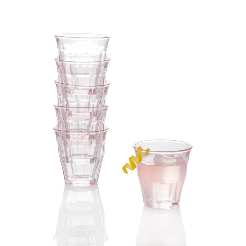 Bistro 8 oz. Glass Every Day Glasses, Pink