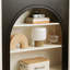 Foyer autoportant en bois massif beige