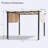 10 Ft. W x 10 Ft. D Metal Pergola with Canopy