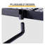 Barbecue pliant pivotant avec feu de camp - grille portative 2-en-1 avec sac de transport, noir