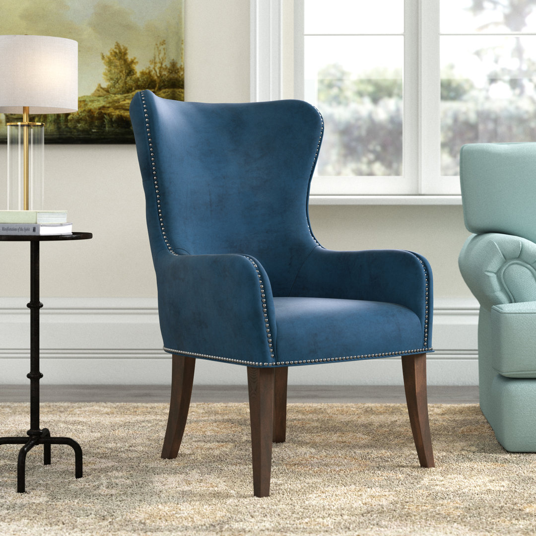 Braegan Button Tufted Nailhead Accent Chair Lark Manor™ 