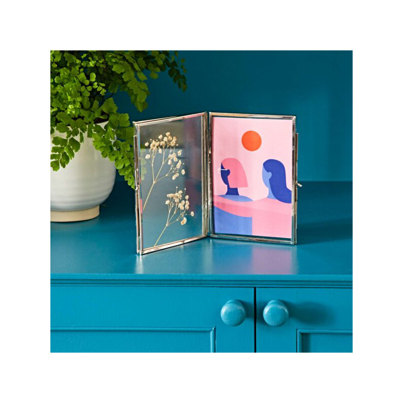 Metal Picture Frame, 16cm x 22.5cm, Silver