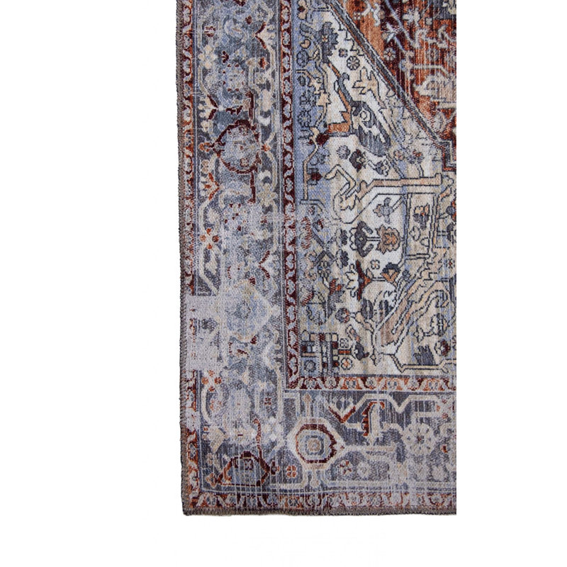 Jesaiah Washable Oriental Indoor / Outdoor Rug, Rectangle 5' x 7'