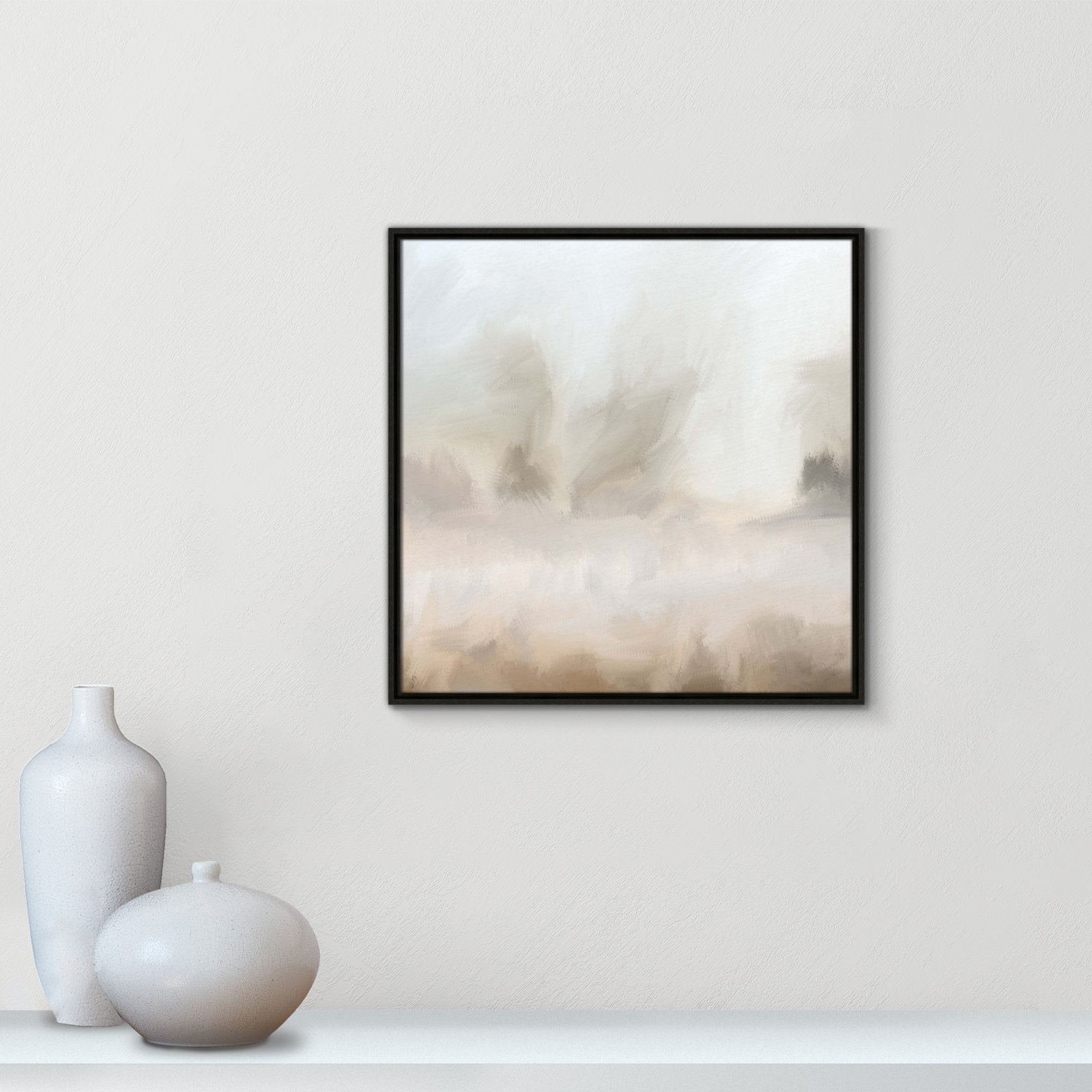 Bushwick "Mirage" Print, 25.5" W x 25.5" H, Espresso