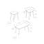 Ensemble de table, ensemble de 3 pièces, décor, café, bout, stratifié de salon, contemporain, moderne-1234537555