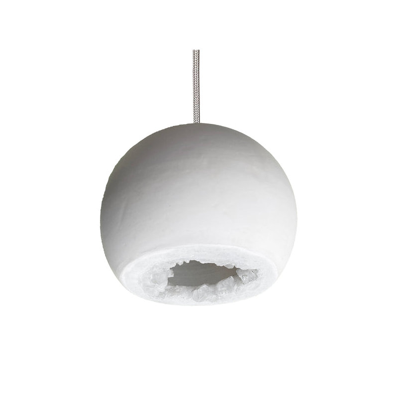 1 - Light Pendant, Nickel, White