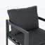 Ensemble de 2 chaises de salle à manger d'extérieur, structure en aluminium gris toutes saisons avec coussins en tissu gris, capacité de 300 lb-156427563-156427560