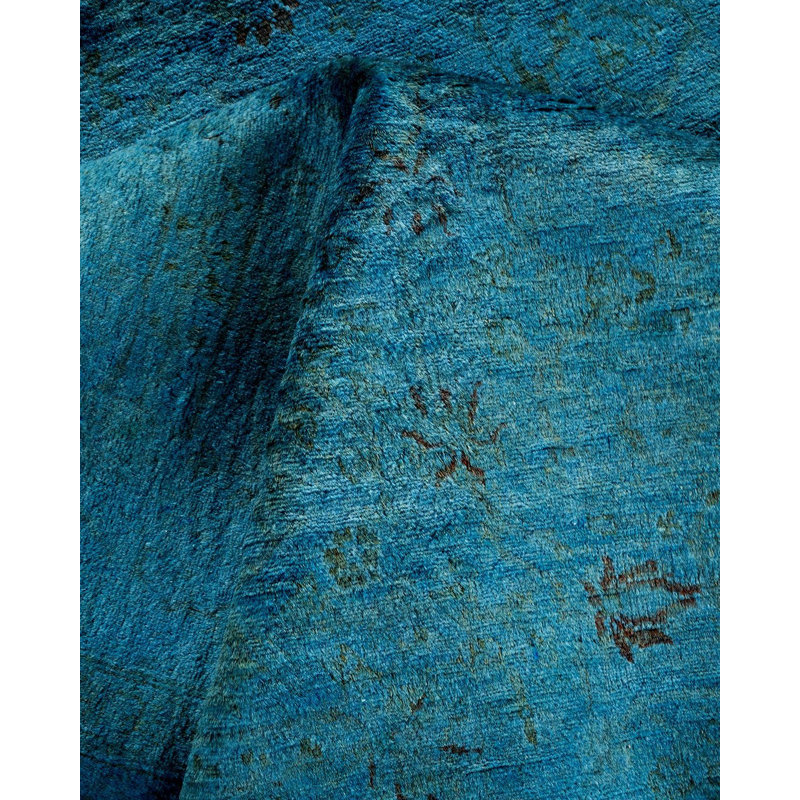 Tapis bleu noué à la main Weirsky - One-of-a-Kind Weirsky