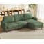Canapé modulaire de 97 po, canapé en L avec repose-pieds mobile, canapé en velours côtelé confortable avec coussin à ressorts-682220867
