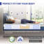 Matelas hybride moyen 12 po avec design respirant, soulagement de la pression-52314946-52314945